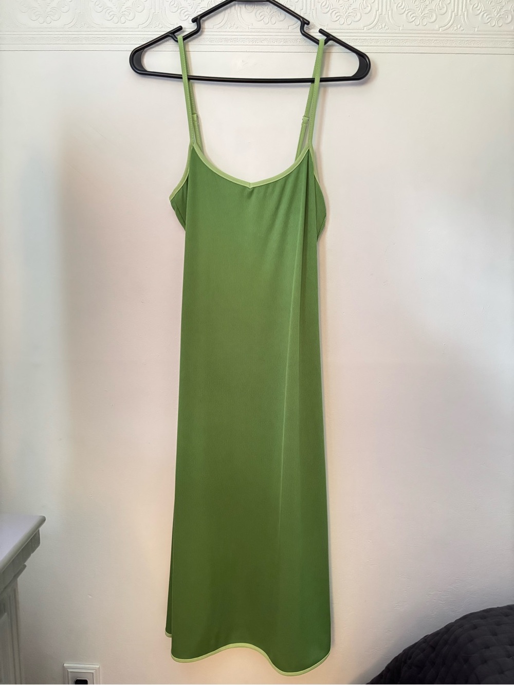 Lightweight Olive Green Slip Coverup/ Lounge Dress